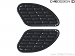 Protectie laterala rezervor Soft Touch Retro 170 x 93.5 mm negru aspect piele - OneDesign Bike