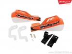 Protectii maini set portocaliu alb MX Rocks pentru montare pe manetă sau ghidon - Polisport