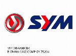 R CRANK CASE COMP GY-7520U - 11100BAA000BK - SYM