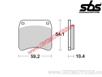 Rear brake pads - SBS 523HF (ceramic) - (SBS)