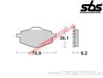 Rear brake pads - SBS 575LS (metallic / sintered) - (SBS)
