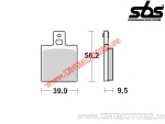 Rear brake pads - SBS 646HF (ceramic) - (SBS)