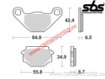 Rear brake pads - SBS 651HF (ceramic) - (SBS)
