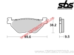 Rear brake pads - SBS 769LS (metallic / sintered) - (SBS)