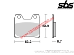 Rear brake pads - SBS 770HF (ceramic) - (SBS)