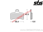 Rear Brake Pads - SBS 815HF (ceramic) - (SBS)
