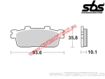 Rear brake pads - SBS 847HF (ceramic) - (SBS)