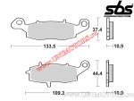 Rear brake pads - SBS 886LS (metal/sintered) - (SBS)