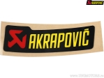 Replacement Curved Decal - Base Color: Black / Red / Yellow - Dimensions: 90 x 26.5 mm - Akrapovič
