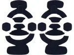 RK-10 PLASMA Frame Padding Replacement Set - Black - Adult - M - 27040735
