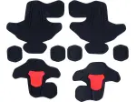 RK-7 PLASMA Frame & Hinge Padding Replacement Set - Black, Red - Adult - L - 27040732