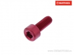 Round cap screw Pro Bolt M4 x 0.70 x 10 mm red aluminum - JM