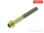 Round conical cap screw Pro Bolt M5 x 0.80 x 35 mm titanium gold - JM