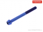 Round conical cap screw Pro Bolt M5 x 0.80 x 50 mm titanium blue - JM