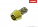 Round Conical Cap Screw Pro Bolt M6 x 1.00 x 10 mm Titanium Gold - JM