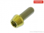 Round conical cap screw Pro Bolt M6 x 1.00 x 15 mm titanium gold - JM