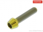 Round conical cap screw Pro Bolt M6 x 1.00 x 20 mm titanium gold - JM