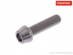 Round Conical Cap Screw Pro Bolt M6 x 1.00 x 22 mm Titanium Silver - JM