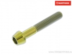 Round conical cap screw Pro Bolt M6 x 1.00 x 35 mm titanium gold - JM