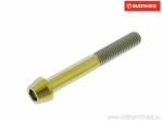 Round Conical Cap Screw Pro Bolt M8 x 1.25 x 60 mm Titanium Gold - JM