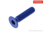 Screw cap countersunk Allen Pro Bolt M5 x 0.80 x 25 mm aluminum blue - JM