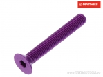 Screw cap countersunk Allen Pro Bolt M5 x 0.80 x 35 mm aluminum violet - JM