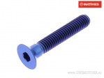 Screw cap countersunk Allen Pro Bolt M6 x 1.00 x 35 mm blue titanium - JM