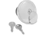 Screw-In Locking Gas Cap - Chrome - 07030230