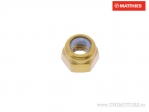 Self-locking nut Pro Bolt M4 x 0.70 mm gold aluminum - JM