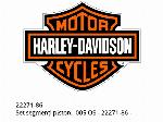 Serie segmenti pistone, .005 OS - 22271-86 - Harley-Davidson