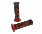 Set Manopole Manubrio Flame (nero / rosso) - TNT