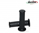 Set mansoane ghidon negre Domino Grips Scooter D: 22 mm L: 118 mm inchise - Gilera Stalker 50 DT Base ('04-'06) - JM