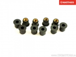 Set of 10 rubber windshield nuts M6 x 1 x 15 mm black - JM