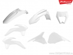 Set plastice albe - KTM EXC 125 / EXC 200 E / EXC 250 E / EXC 300 E / EXC 450 ie / EXC 500 ie ('14-'16) - Polisport