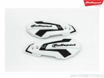 Set plastice de schimb culoare alb negru protectii maini MX Flow - Polisport