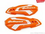 Set plastice de schimb culoare portocaliu alb protectii maini MX Flow - Polisport