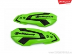Set plastice de schimb culoare verde negru protectii maini MX Flow - Polisport