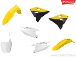 Set plastice galbene/albe/negre - Suzuki RM 125 / RM 250 ('01-'12) - Polisport