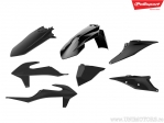 Set plastice negre - KTM EXC 150 TPI / EXC 300 TPI / EXC-F 250 ie 4T ('20-'22) / EXC-F 350 ie 4T Sixdays ('20-'21) - Polisport