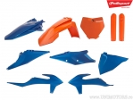 Set plastice portocalii/albastre - KTM SX 125 / SX-F 450 ie / SX-F 450 ie Cairoli / SX-F 450 ie Herlings Replica - Polisport