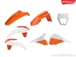Set plastice portocalii/albe - KTM EXC 125 / EXC 200 E / EXC 250 E / EXC 300 E / EXC 450 ie / EXC 500 ie ('14-'16) - Polisport