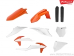 Set plastice portocalii/albe - KTM SX 125 / SX-F 450 ie / SX-F 450 ie Cairoli / SX-F 450 ie Herlings Replica - Polisport