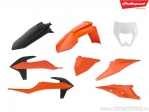 Set plastice portocalii/negre/albe - KTM EXC 150 TPI / EXC 300 TPI ('20-'22) / EXC-F 350 ie 4T Sixdays ('20-'21) - Polisport