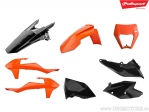 Set plastice portocalii/negre - KTM EXC 250 E ('17) / EXC 300 TPI ('18-'19) / EXC-F 450 ie Sixdays ('17-'19) - Polisport