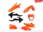 Set plastice portocalii/negre - KTM EXC 250 E / EXC 300 E ('17) / EXC 300 TPI ('18-'19) / EXC-F 450 ie ('17-'19) - Polisport