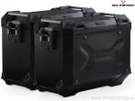 Set valigie laterali (sidecase) TRAX ADV L alluminio nero e supporti PRO - 90,0L - Triumph Tiger1200/Explor ('11-) - SW-Motech