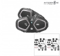 Sistem comunicare moto complet Bluetooth INTERCOM Interphone model Connect - kit 2 bucati - Interphone