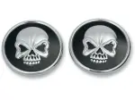 Skull Gas Cap - Black, Chrome - 07030526