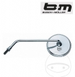 Specchio cromato rotondo sinistro universale Busch & Müller M10 mm per montaggio su manubrio - JM