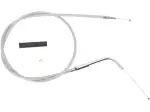 Stainless Braided Idle Cable - Silver, Unfinished - 06510107